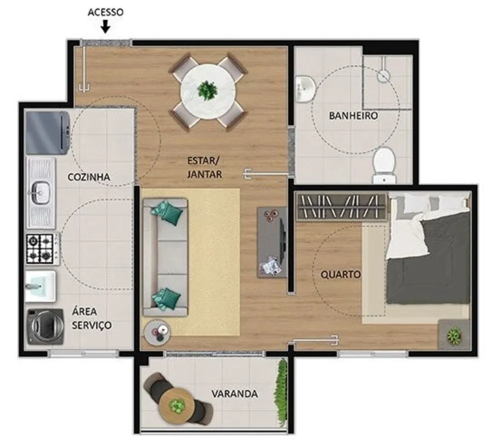 Apartamento, 1 quarto, 54 m² - Foto 20