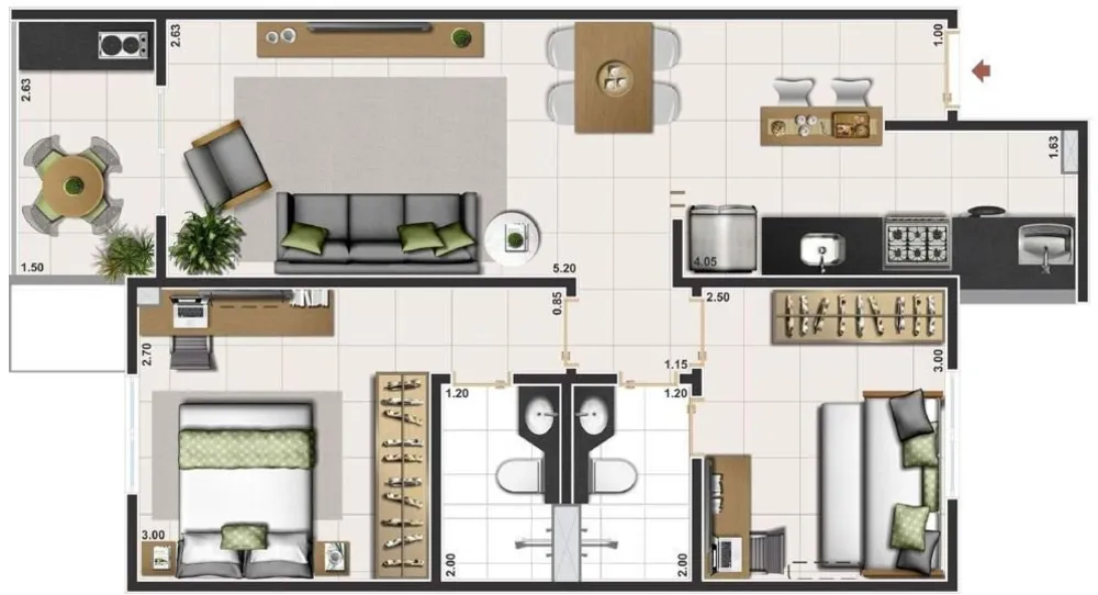 Cobertura, 2 quartos, 57 m² - Foto 8
