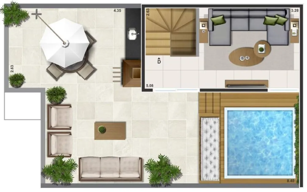 Cobertura, 2 quartos, 57 m² - Foto 9