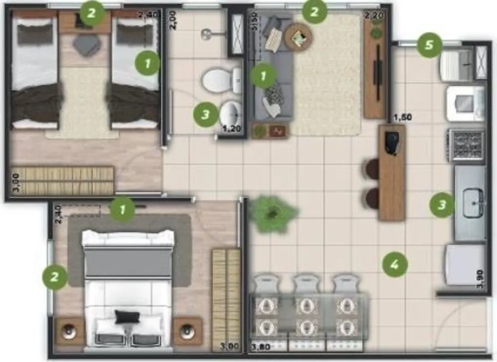 Apartamento, 2 quartos, 41 m² - Foto 12