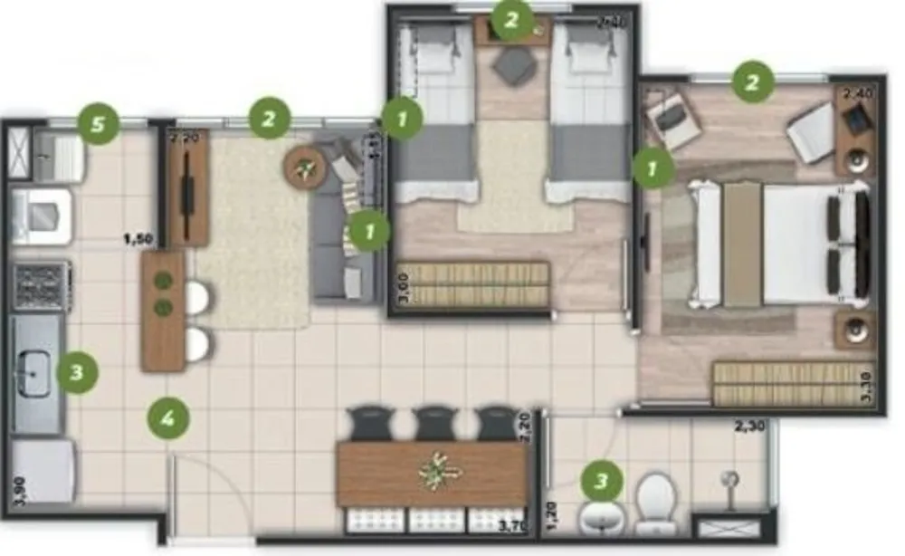 Apartamento, 2 quartos, 41 m² - Foto 10