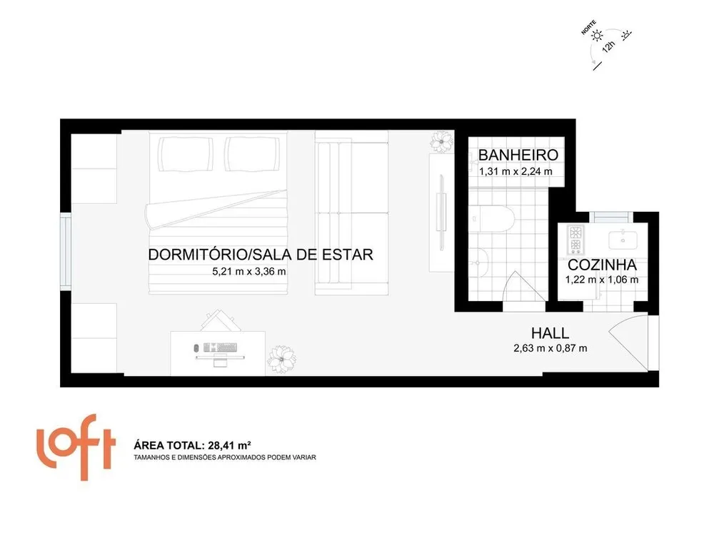 Apartamento, 1 quarto, 27 m² - Foto 19