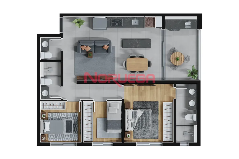 Apartamento, 3 quartos, 72 m² - Foto 8