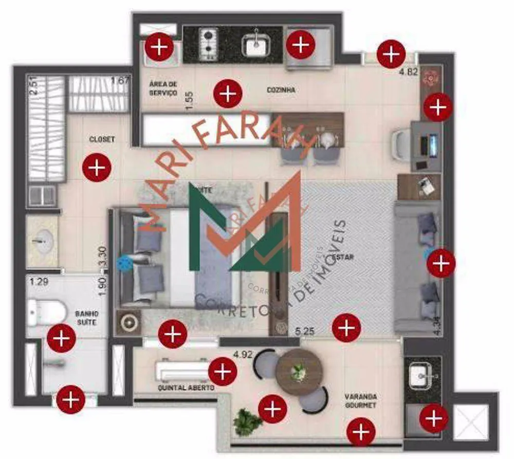 Apartamento, 1 quarto, 47 m² - Foto 3