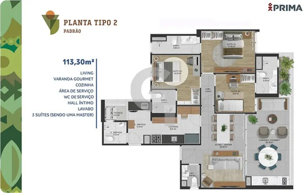 Apartamento, 3 quartos, 113 m² - Foto 5