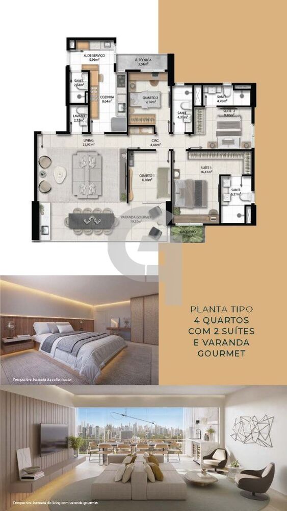 Apartamento à venda com 4 quartos, 130m² - Foto 5