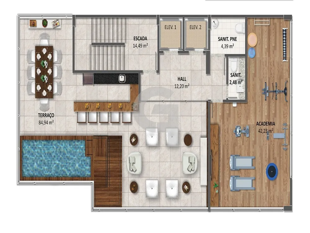 Apartamento, 1 quarto, 56 m² - Foto 10