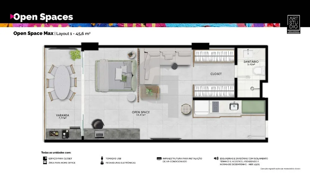 Apartamento, 1 quarto, 35 m² - Foto 8