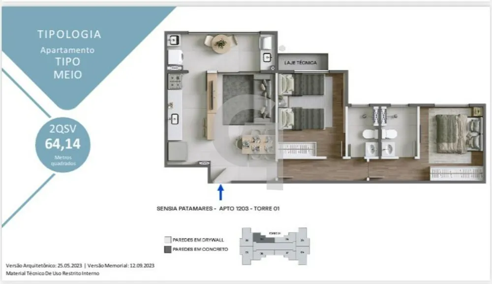 Apartamento, 2 quartos, 64 m² - Foto 2