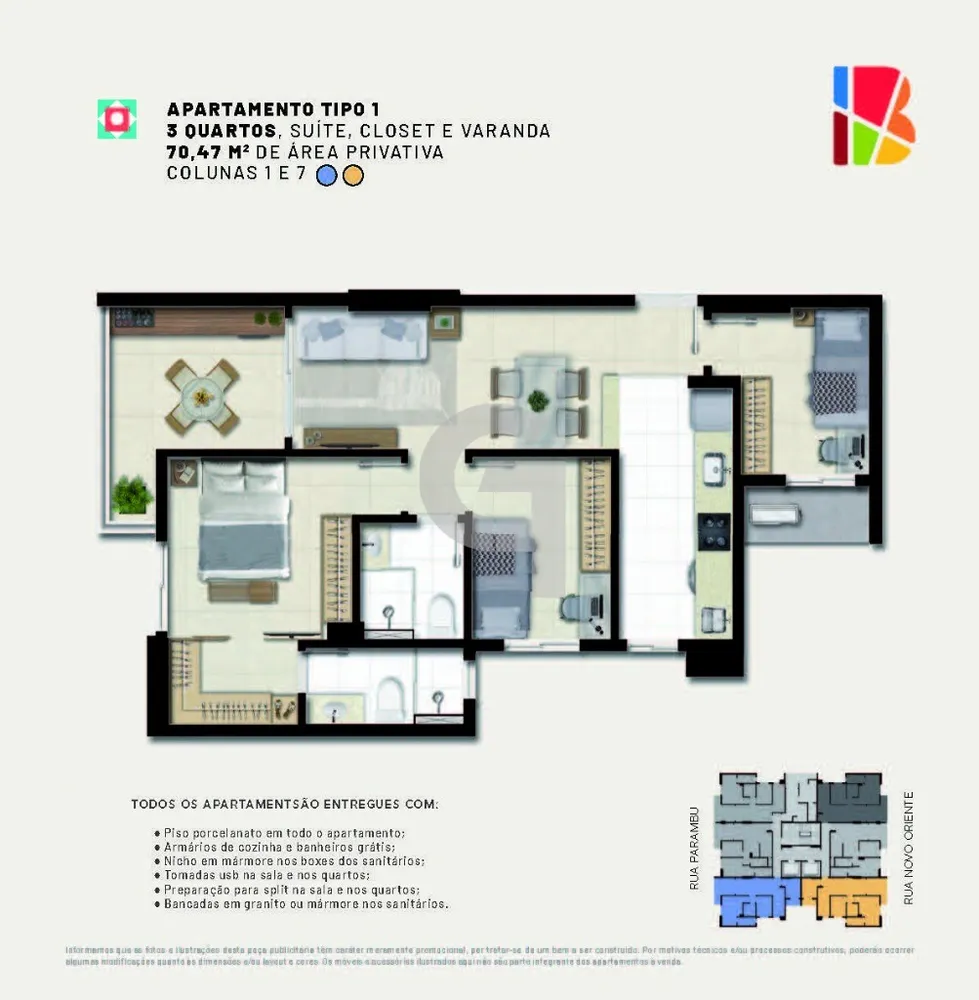 Apartamento, 3 quartos, 70 m² - Foto 9