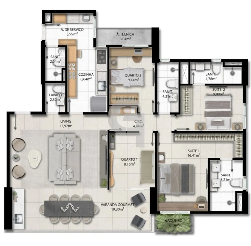 Apartamento, 4 quartos, 130 m² - Foto 8