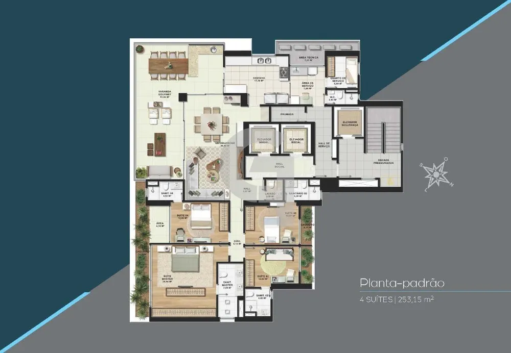 Apartamento, 4 quartos, 253 m² - Foto 7