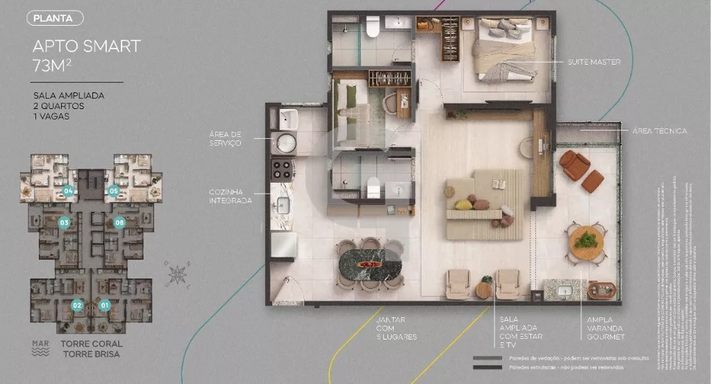 Apartamento, 3 quartos, 73 m² - Foto 11