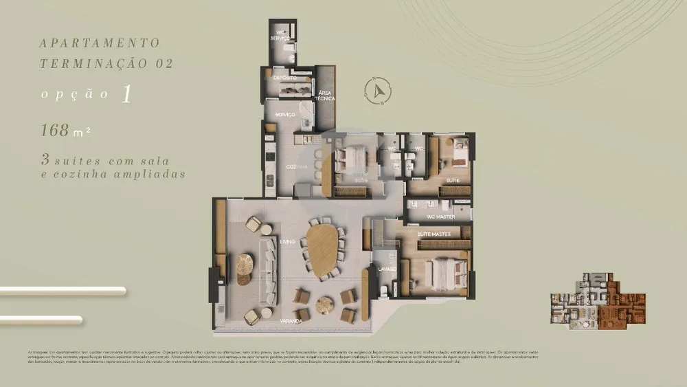 Apartamento, 4 quartos, 168 m² - Foto 1