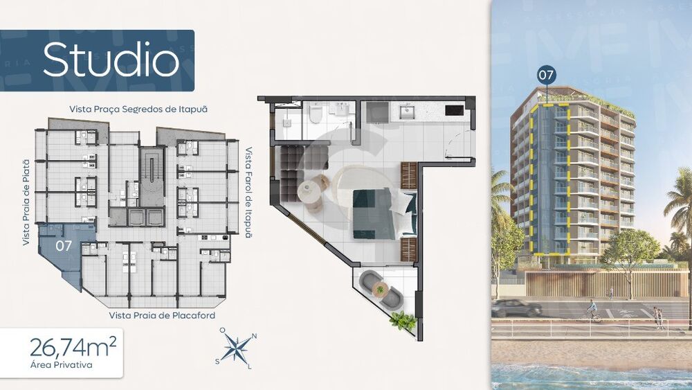 Apartamento, 1 quarto, 21 m² - Foto 4