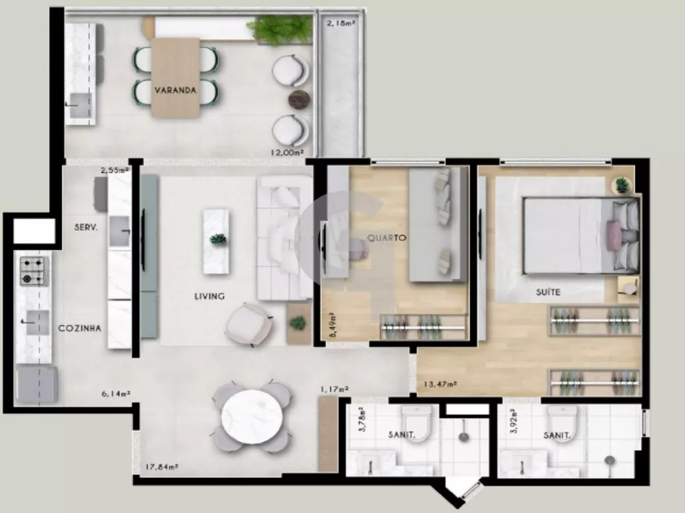 Apartamento, 2 quartos, 71 m² - Foto 8