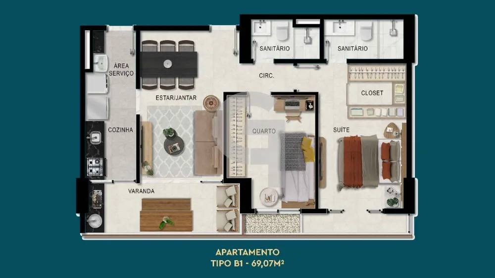 Apartamento, 2 quartos, 65 m² - Foto 7