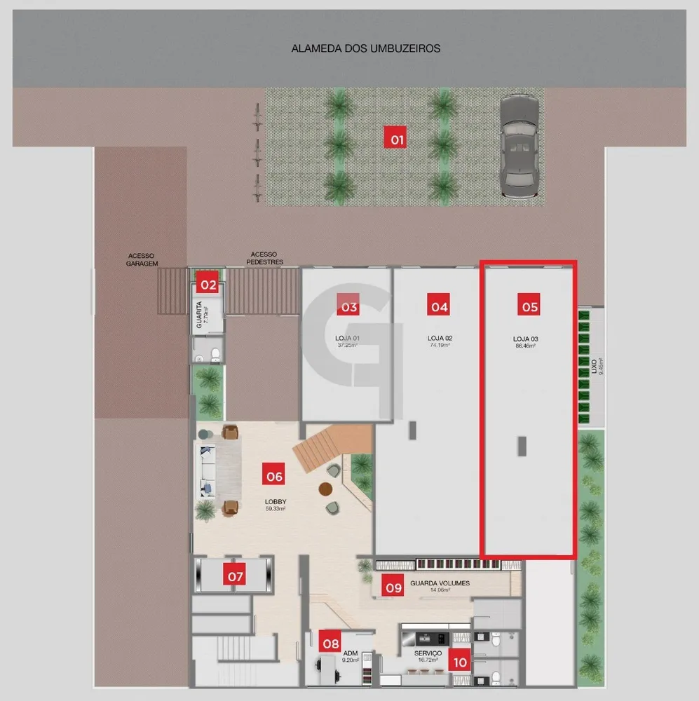 Loja-Salão, 86 m² - Foto 2