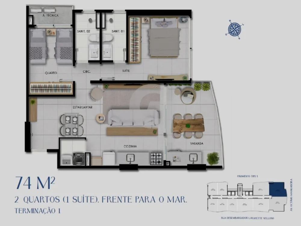 Apartamento, 2 quartos, 64 m² - Foto 2