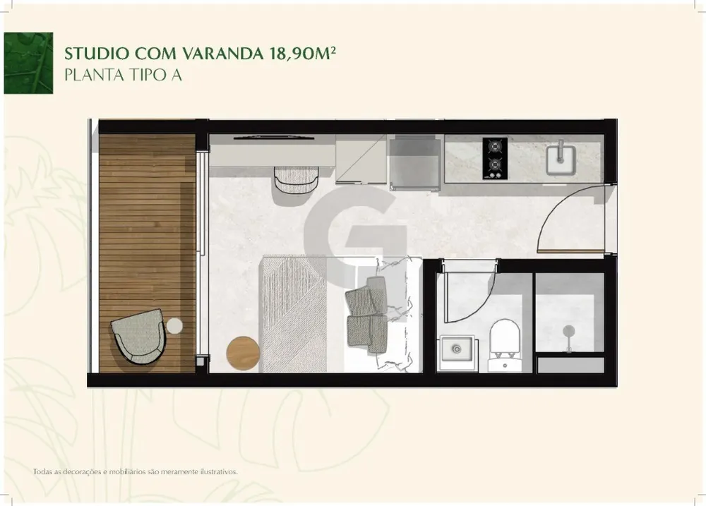 Apartamento, 1 quarto, 18 m² - Foto 10