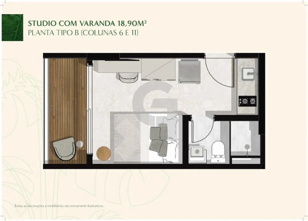 Apartamento, 1 quarto, 18 m² - Foto 11