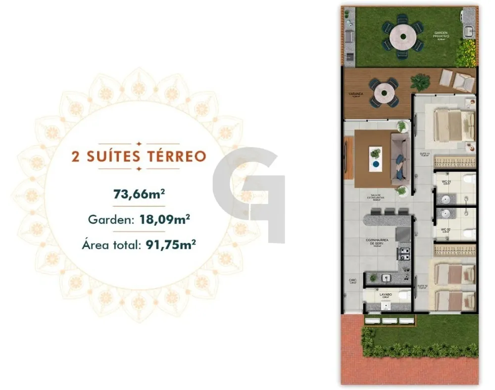 Casa, 2 quartos, 91 m² - Foto 2
