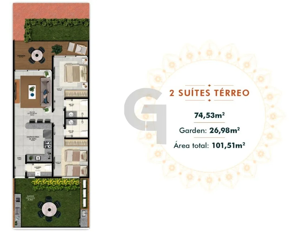 Casa, 2 quartos, 91 m² - Foto 3