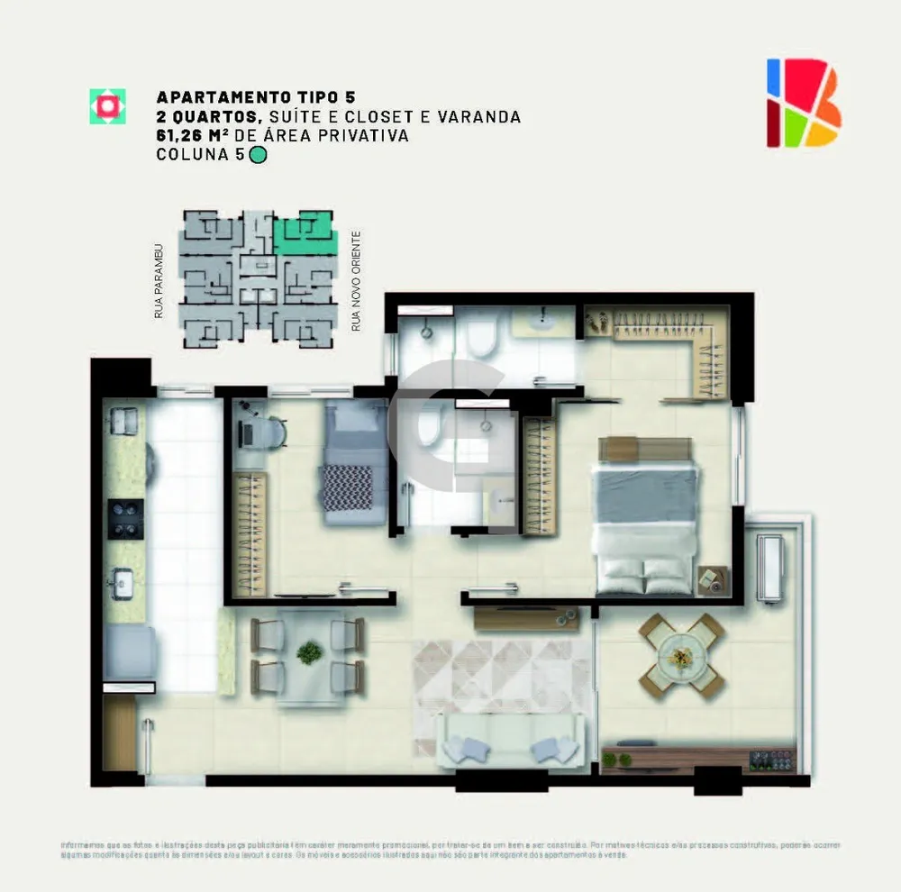 Apartamento, 2 quartos, 57 m² - Foto 5