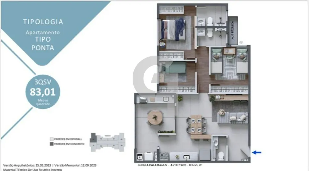 Apartamento, 3 quartos, 83 m² - Foto 2