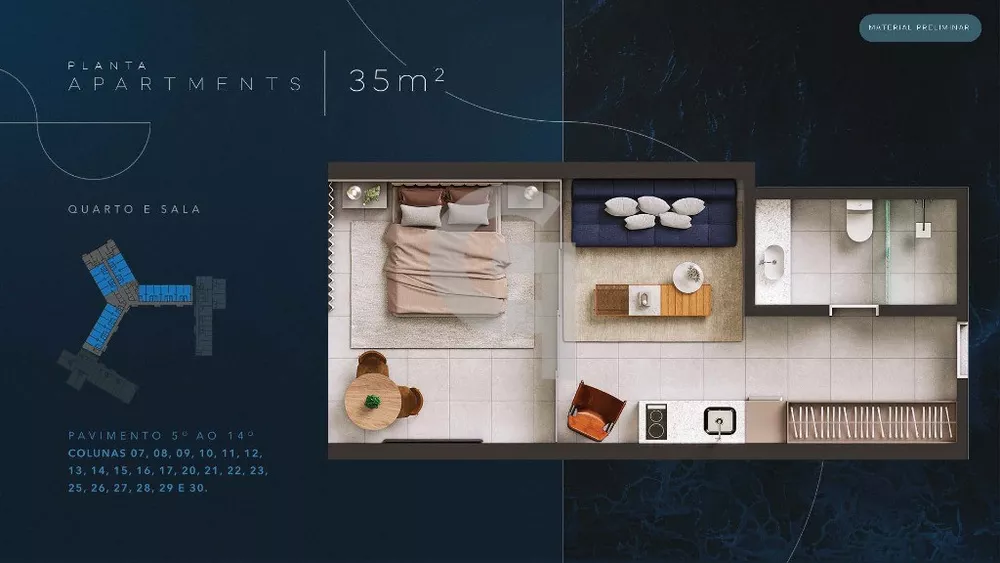 Apartamento, 1 quarto, 34 m² - Foto 6