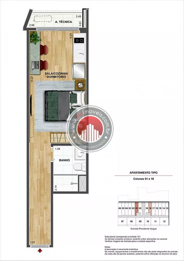 Apartamento, 1 quarto, 37 m² - Foto 16