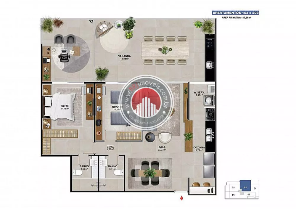 Cobertura, 3 quartos, 153 m² - Foto 13