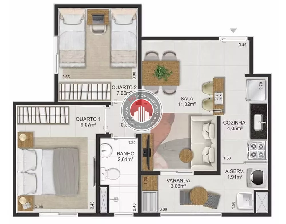 Apartamento, 2 quartos, 48 m² - Foto 21