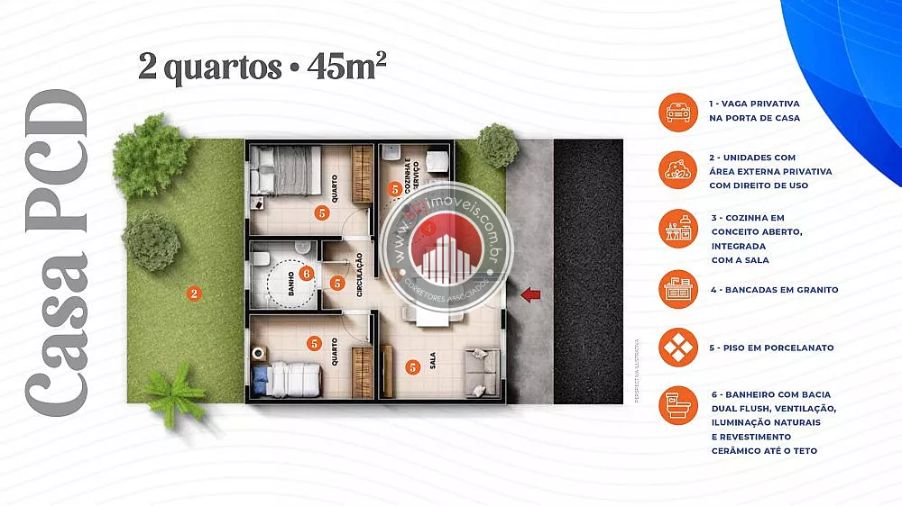 Casa, 2 quartos, 56 m² - Foto 15