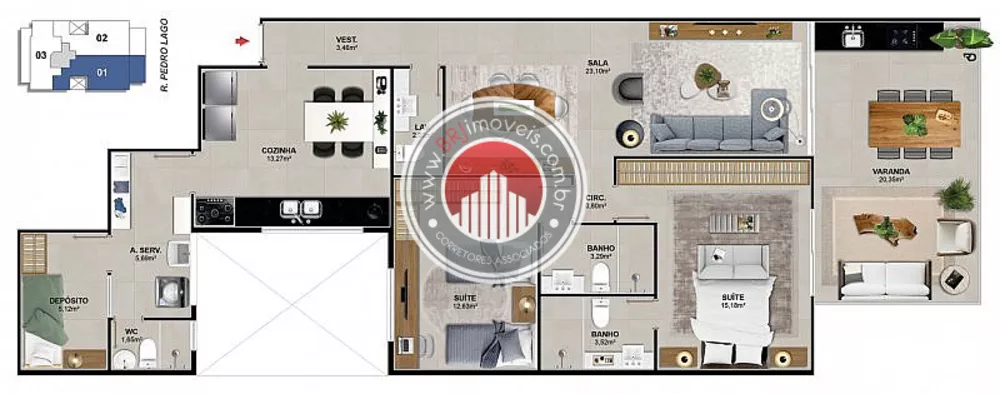 Apartamento, 2 quartos, 173 m² - Foto 6