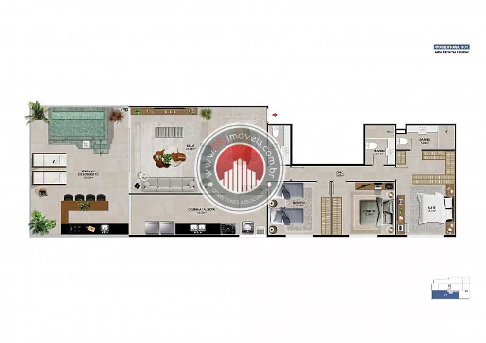 Apartamento, 2 quartos, 133 m² - Foto 5