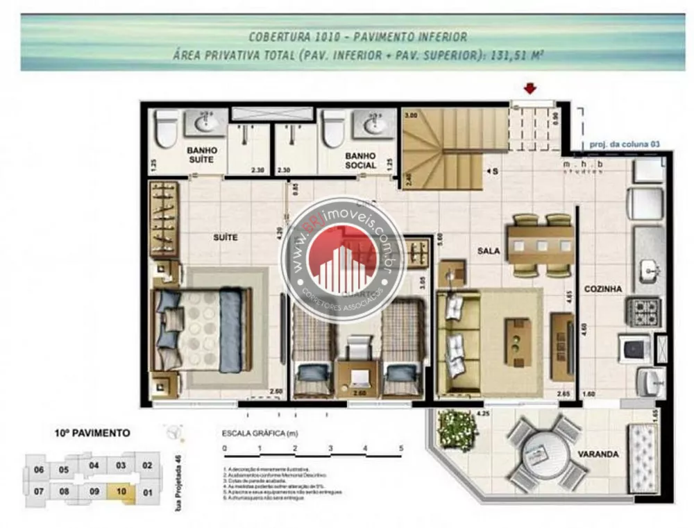 Cobertura, 3 quartos, 138 m² - Foto 12