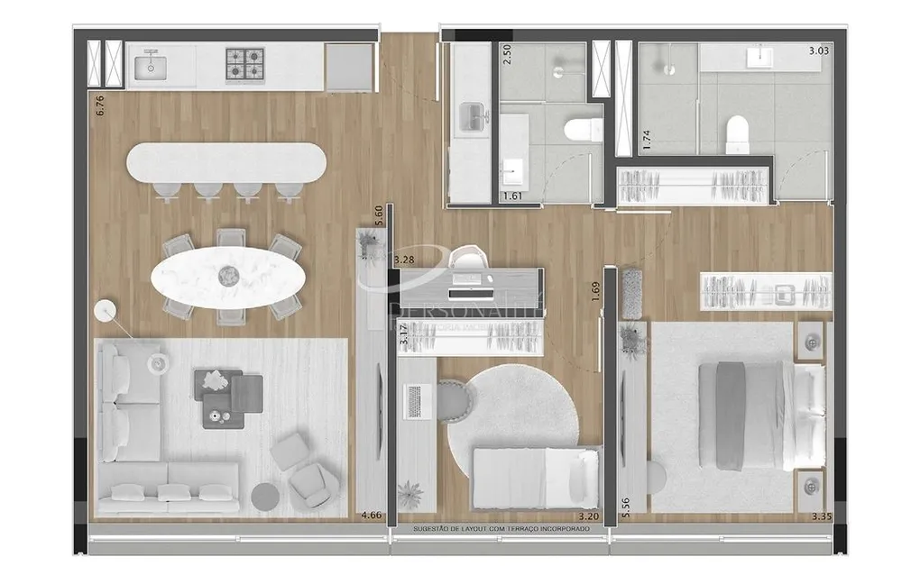 Apartamento, 2 quartos, 70 m² - Foto 4
