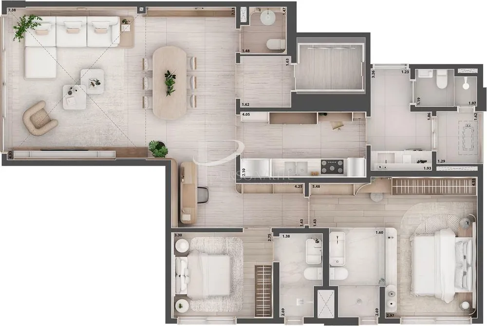 Apartamento, 2 quartos, 120 m² - Foto 4