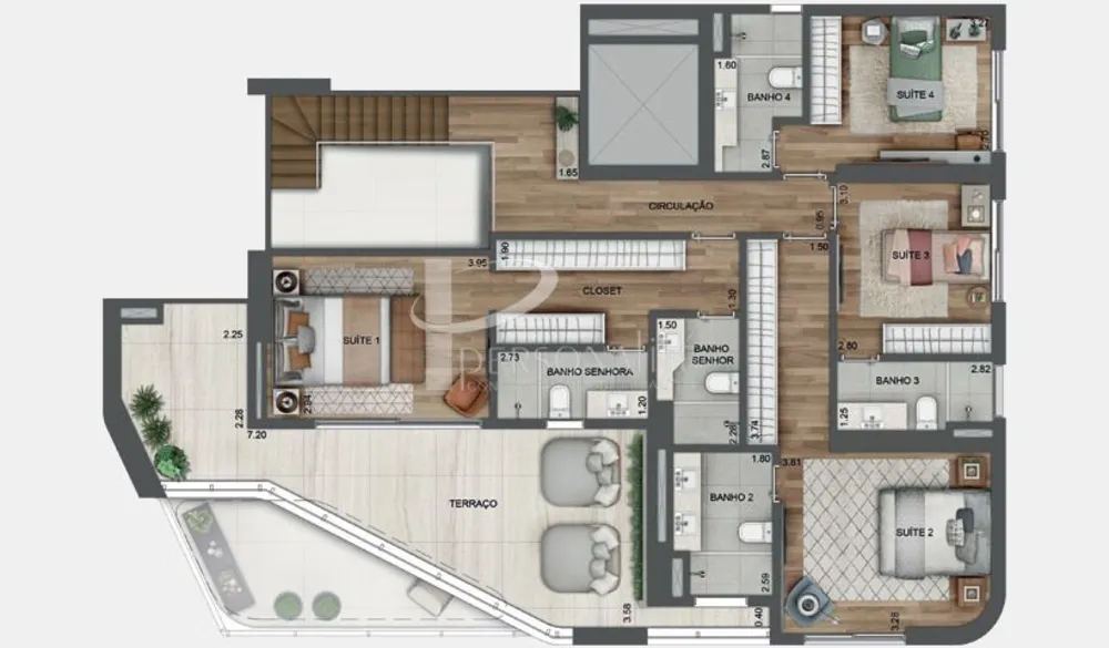 Apartamento, 2 quartos, 134 m² - Foto 1