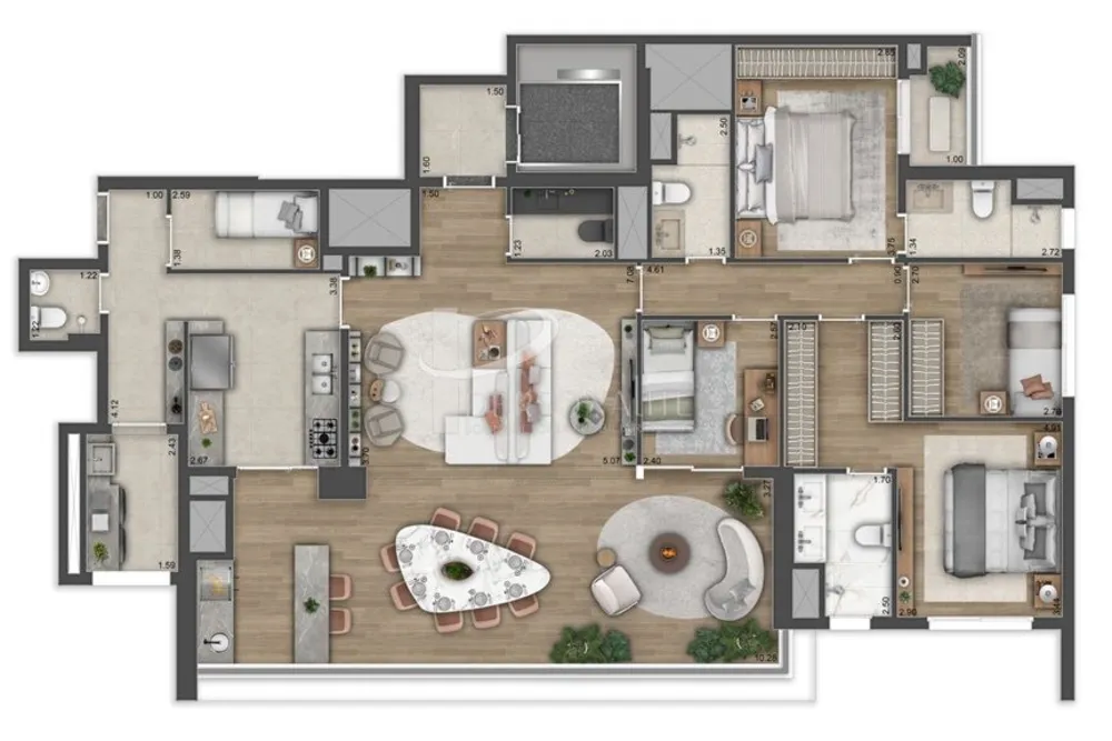 Apartamento, 4 quartos, 164 m² - Foto 3