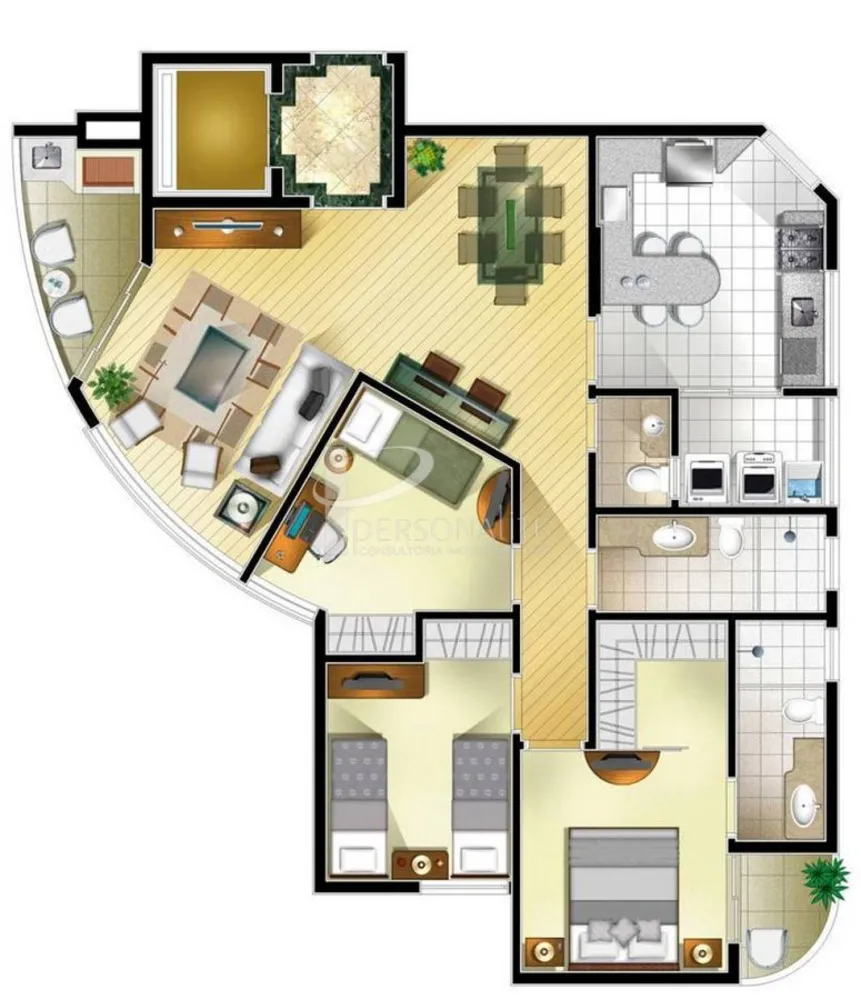 Apartamento, 3 quartos, 104 m² - Foto 1