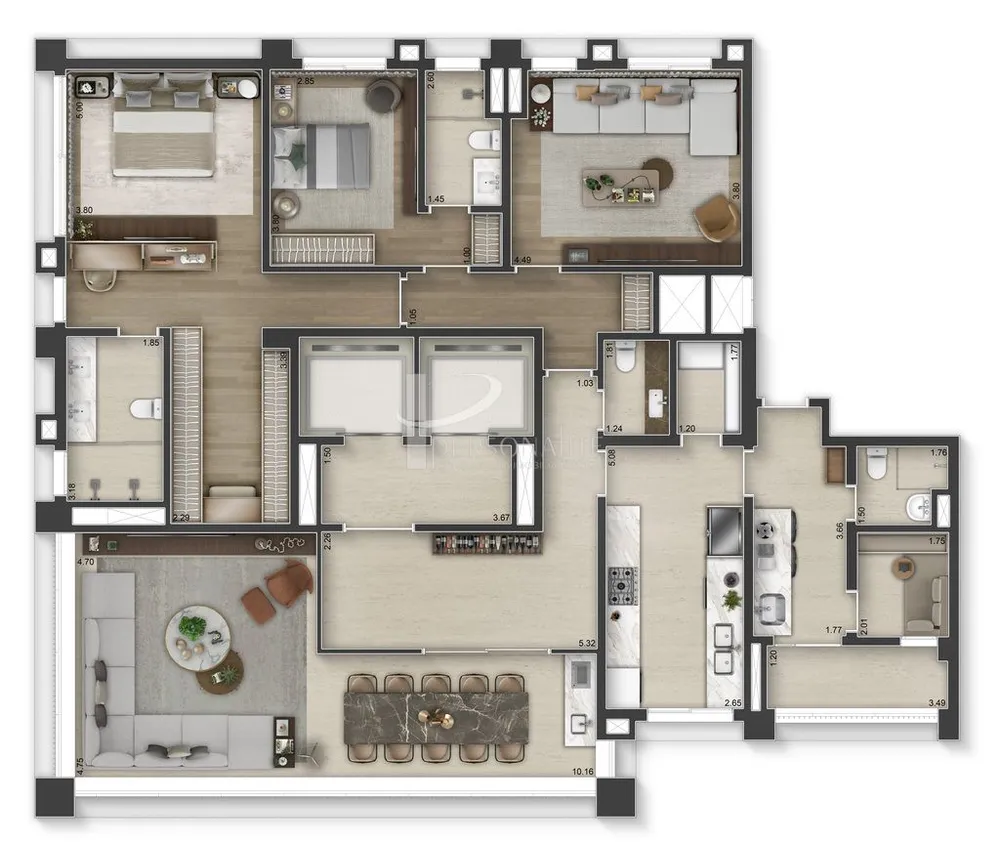 Apartamento, 3 quartos, 207 m² - Foto 4