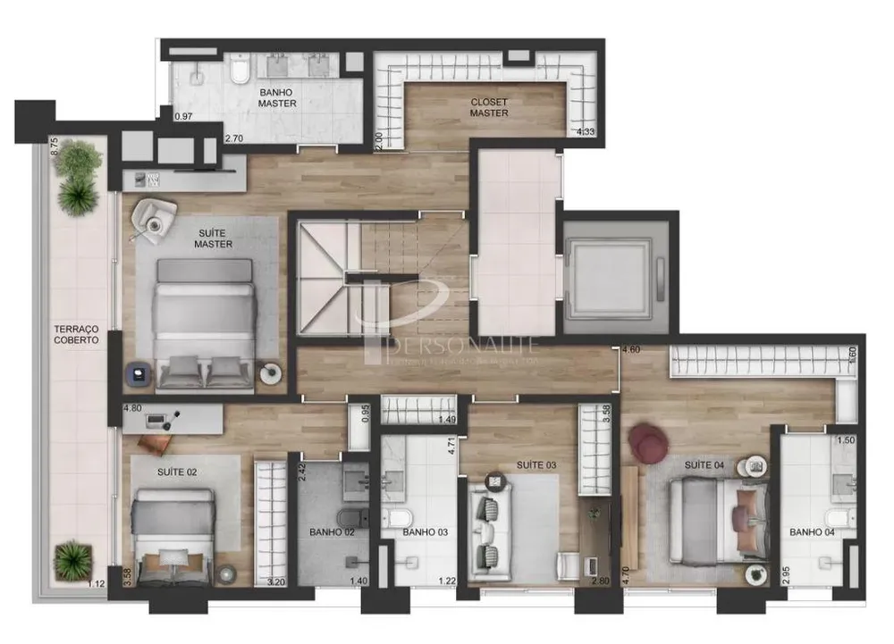 Cobertura, 3 quartos, 191 m² - Foto 2
