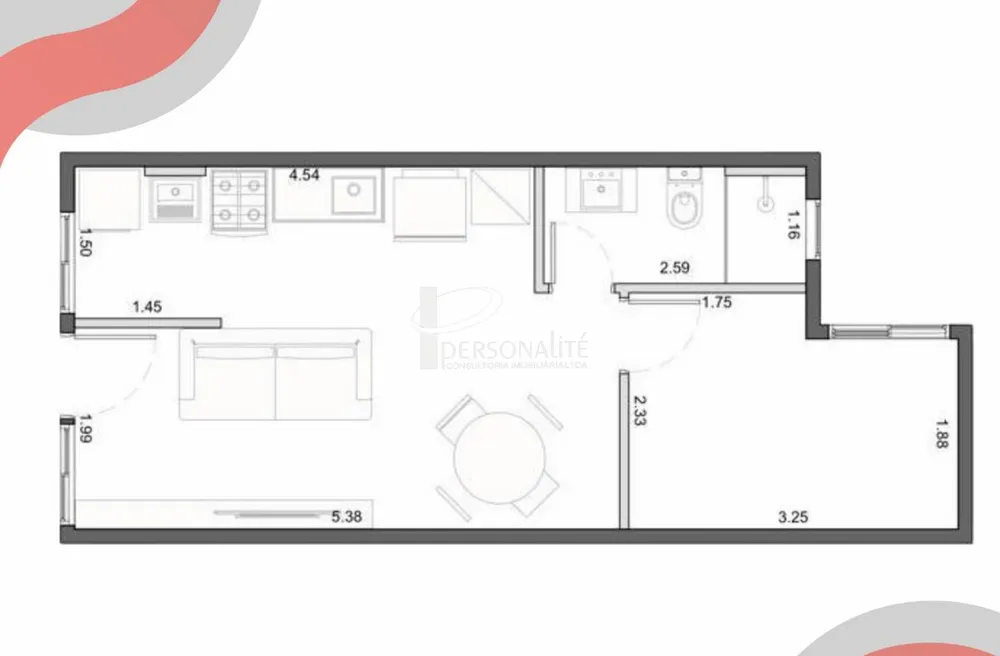 Apartamento, 1 quarto, 32 m² - Foto 2