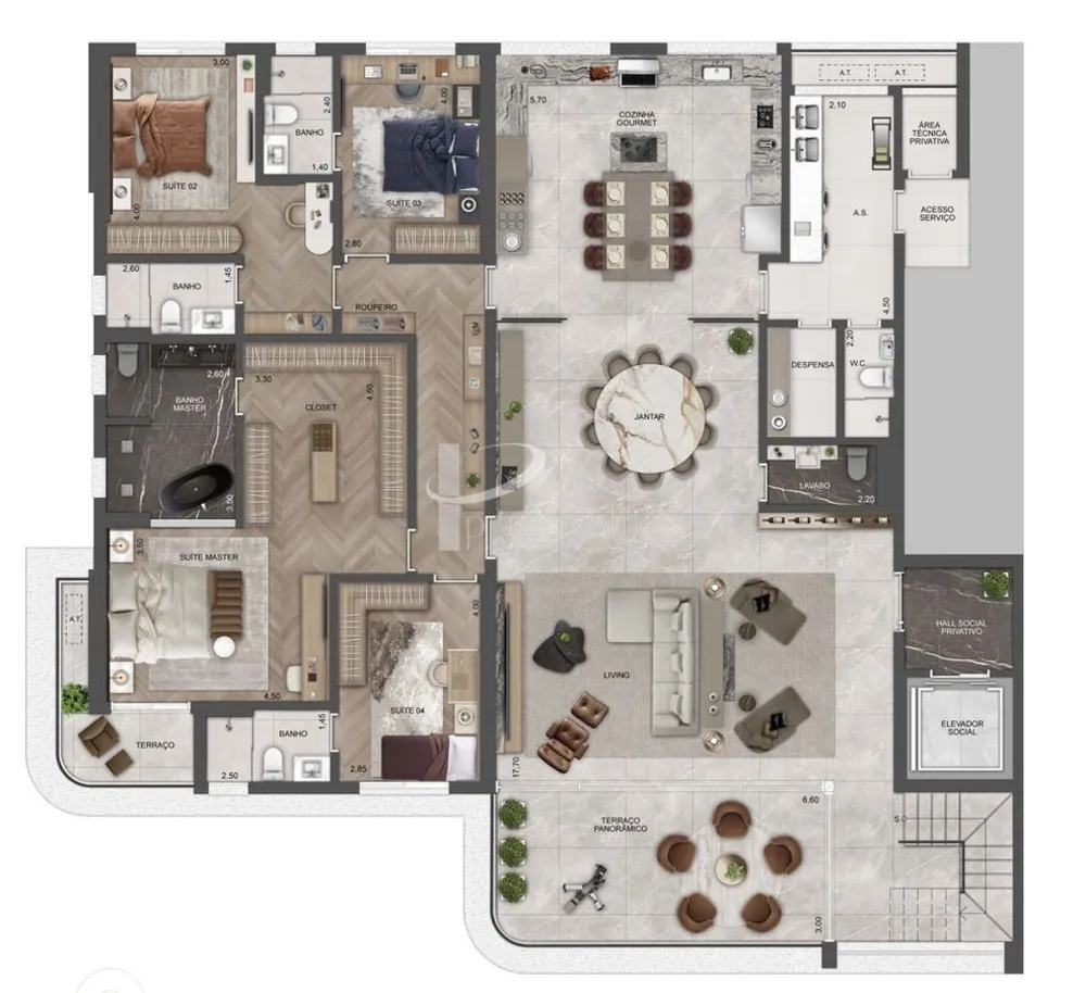 Cobertura, 4 quartos, 290 m² - Foto 4