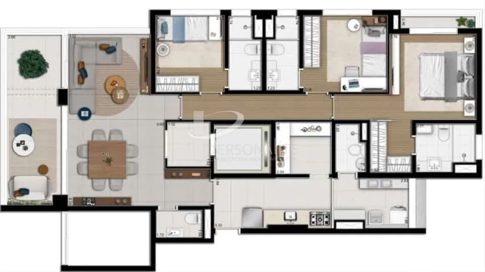 Apartamento, 2 quartos, 127 m² - Foto 3