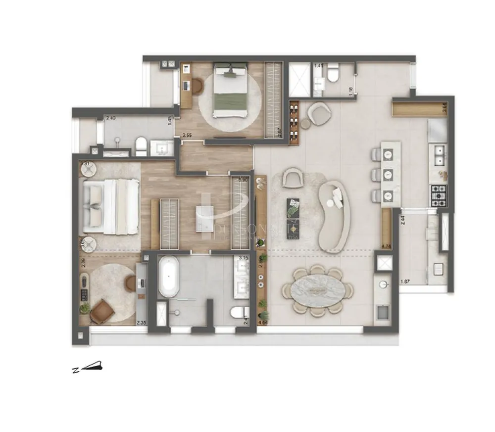 Apartamento, 3 quartos, 114 m² - Foto 2