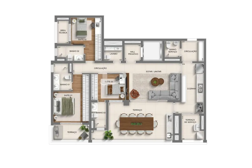 Apartamento, 3 quartos, 136 m² - Foto 4