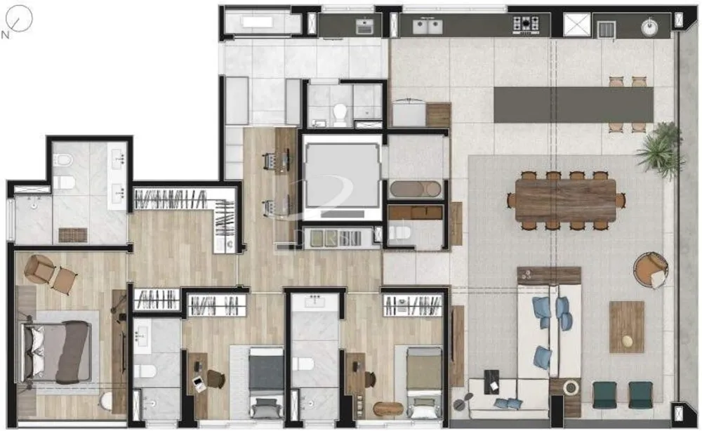 Cobertura, 2 quartos, 137 m² - Foto 3